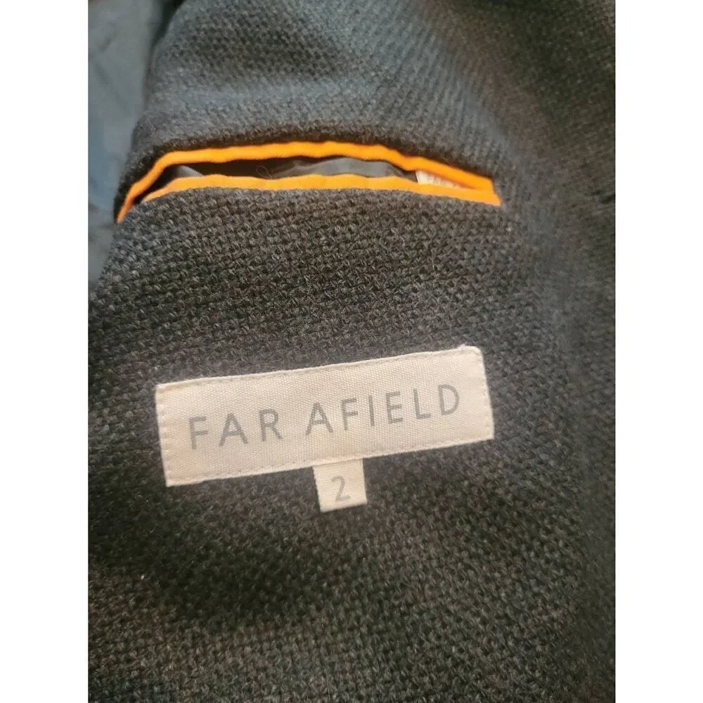 Far Afield Blazer Men's Medium Green 3 Button Wool Blend Woven Warm